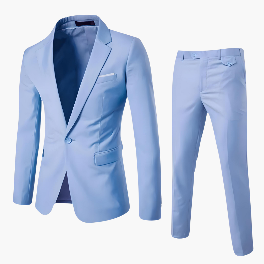 Men's Classic 2 Piece Suit Set with Jacket and Pants