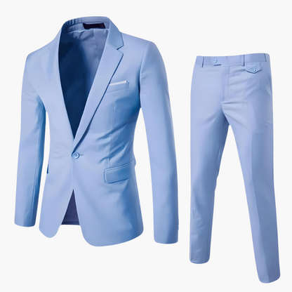 Men's Classic 2 Piece Suit Set with Jacket and Pants