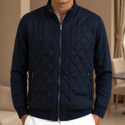 Classic Dark Blue Padded Men's Jacket