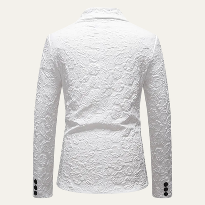 Stylish Men's Rose Print Slim Fit Blazer