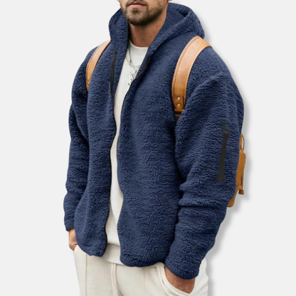 Soft Mens Fleece Hooded Jacket