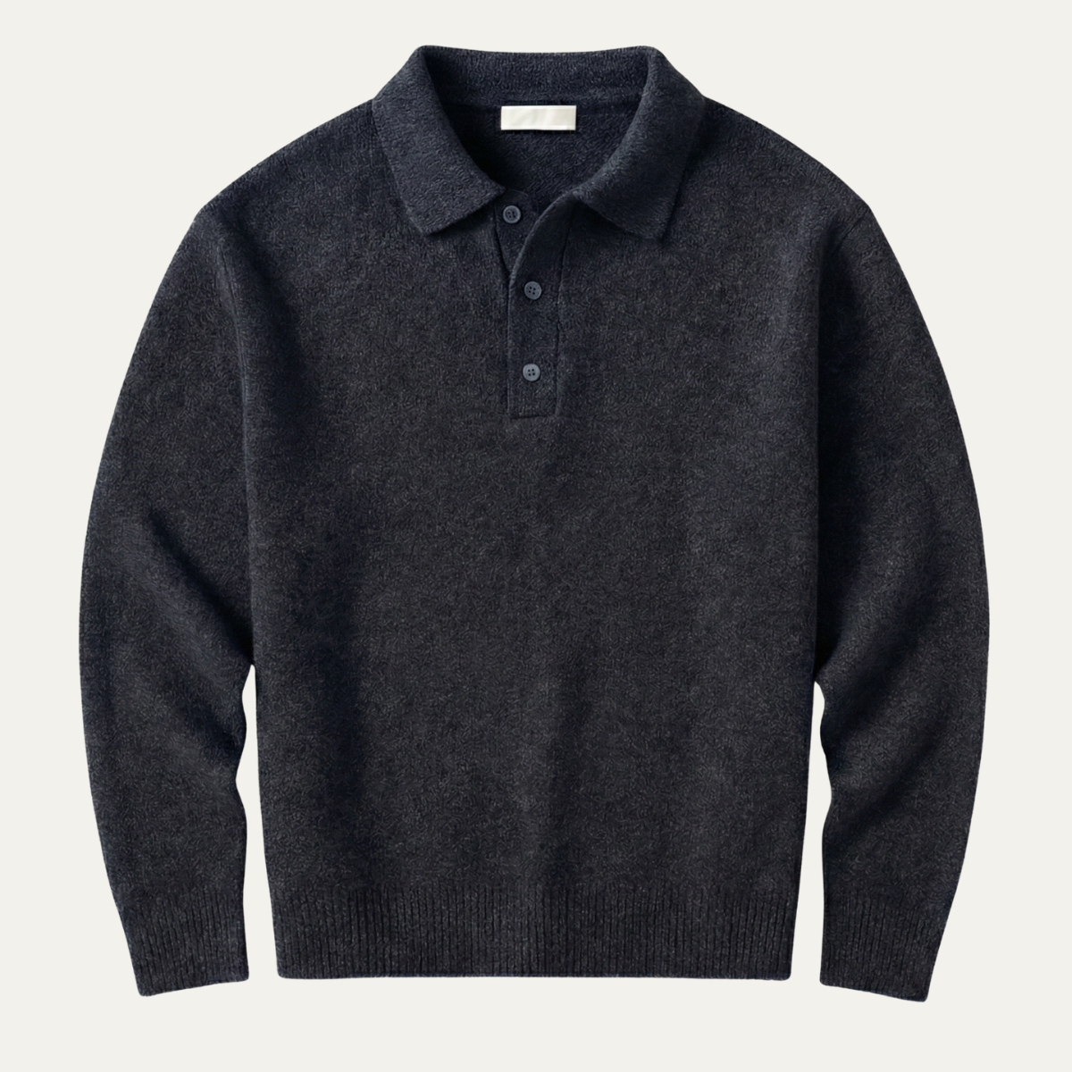 Men's Classic Comfortable Knit Polo Sweater