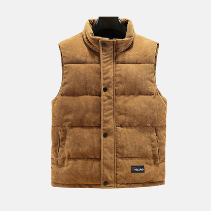 Warm Quilted Corduroy Vest