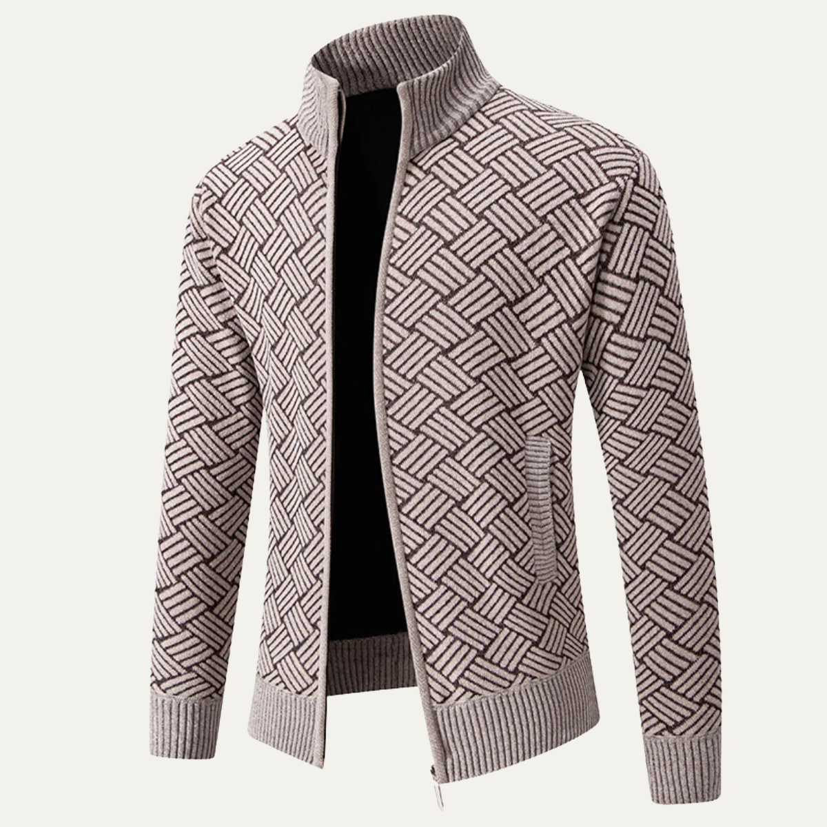 Men's Thick Insulated Full Zip Fleece Jacket