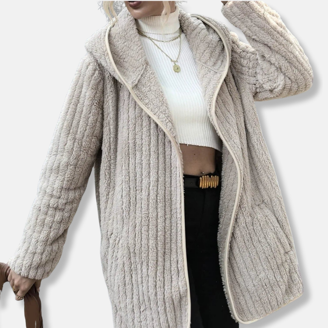 Cozy Oversized Fleece Hooded Cardigan