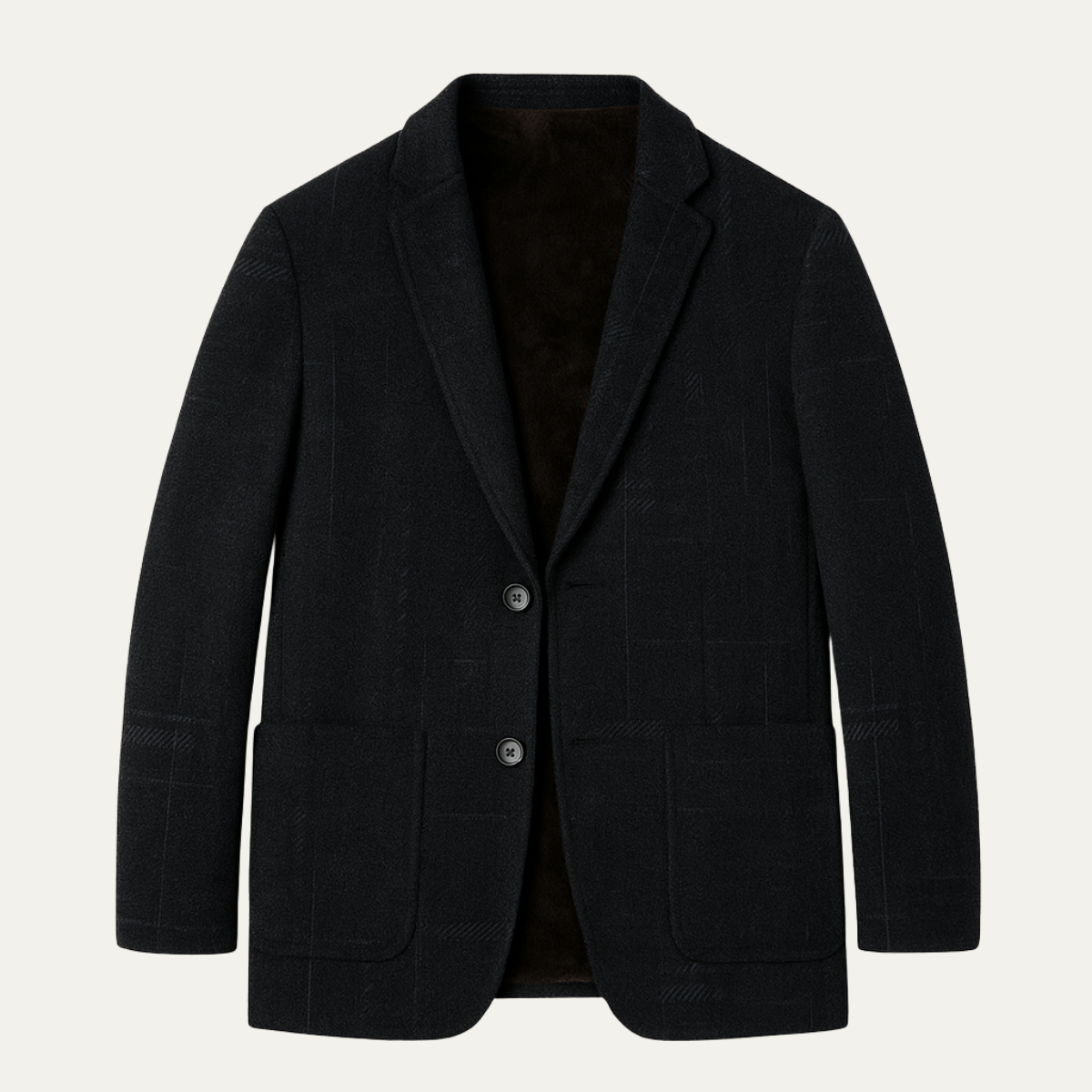 Stylish Men's Wool Business Blazer with Thermal Lining - Nocini