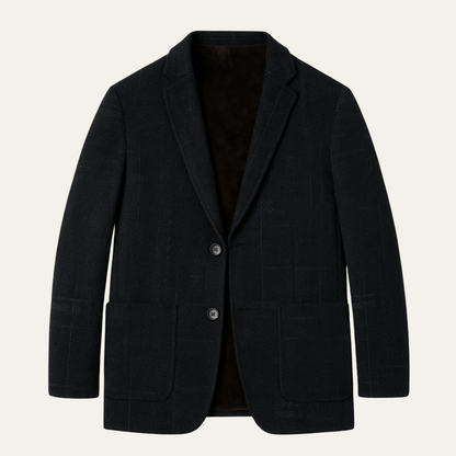 Stylish Men's Wool Business Blazer with Thermal Lining - Nocini