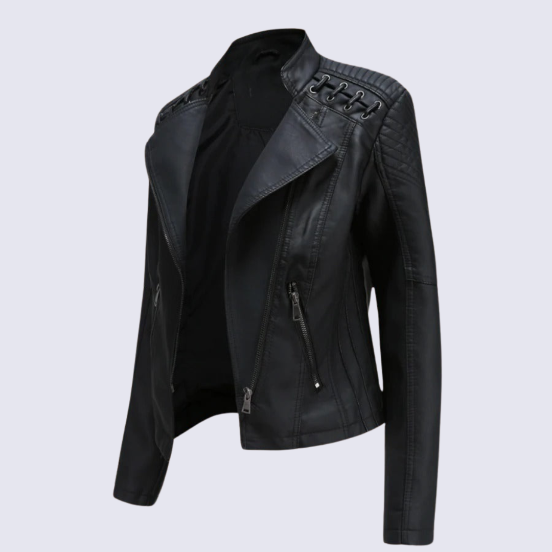 Vegan Leather Women's Biker Jacket