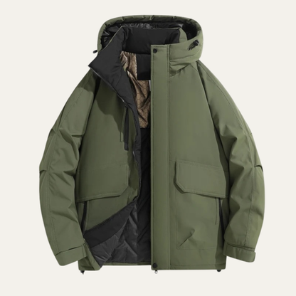 Waterproof Men's Hooded Parka Casual Winter Jacket