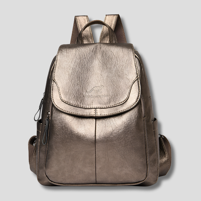 Secure Chic Ladies Leather Backpack