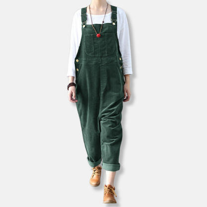 Comfy Women's Corduroy Overalls with Pockets