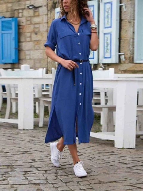 Chic Lightweight sundress with waist belt