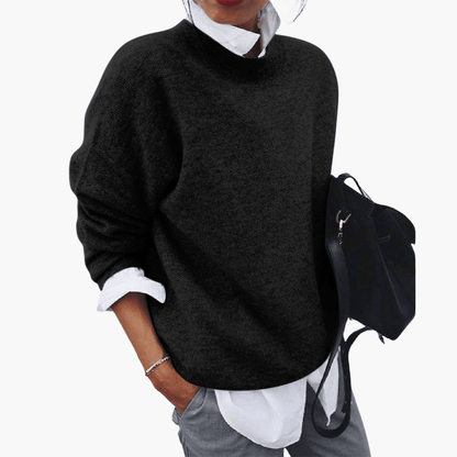 Cozy Oversized Crew Neck Women's Sweater