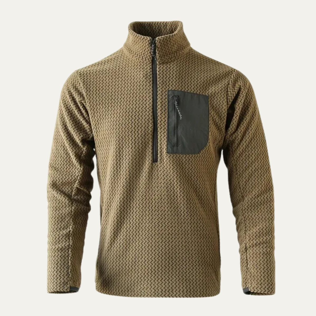 Soft Men's Cashmere Crew Neck Sweater with Pocket - Nocini