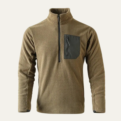 Soft Men's Cashmere Crew Neck Sweater with Pocket - Nocini
