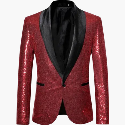 Luxury Glitter Tuxedo Coat for Men