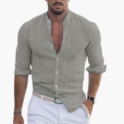 Breathable Mens Shirt - Casual Relaxed Fit Collar Style