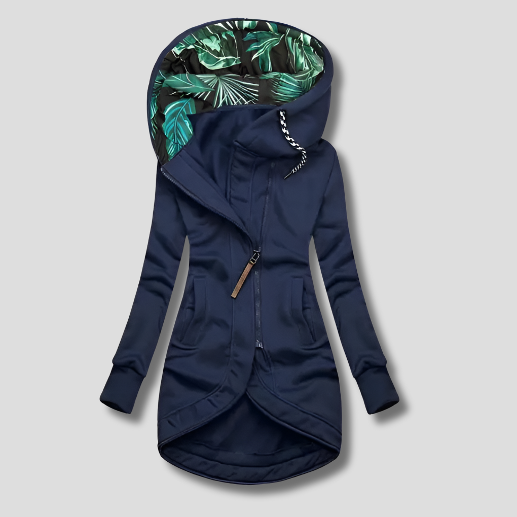 Fashionable Womens Hooded Zip Jacket - Olytrend