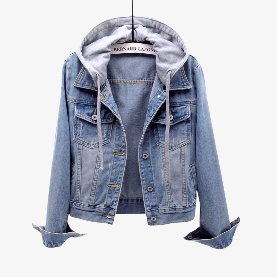 Fashionable Short Denim Jacket for Ladies