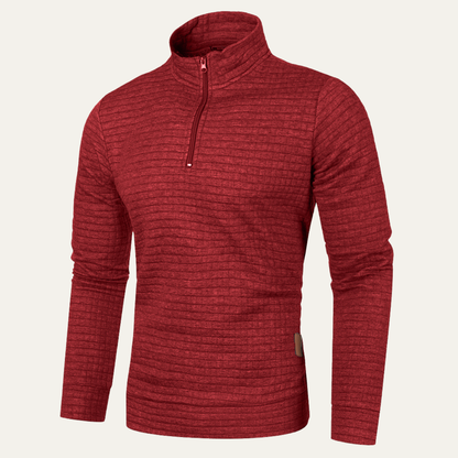 Comfortable Men's Breathable Quarter Zip Pullover Sweater