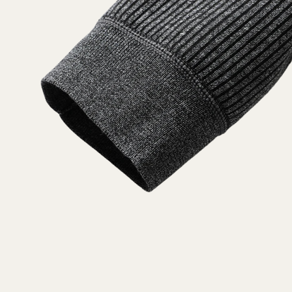 Comfortable Mens Chunky Knit Polo Sweater