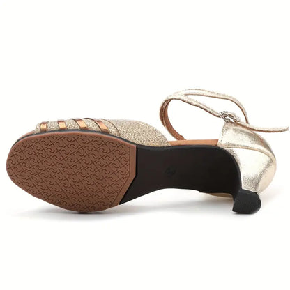 Ladies Low Heel Ankle Strap Sandals