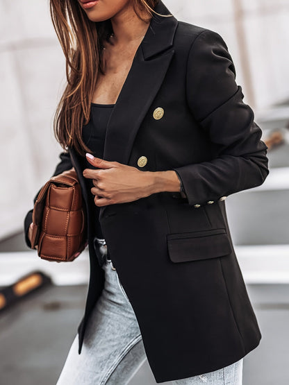Classic Fit Women's Blazer with Buttons - Nocini