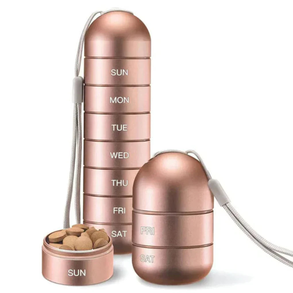 Travel 7 Day Compact Pill Box