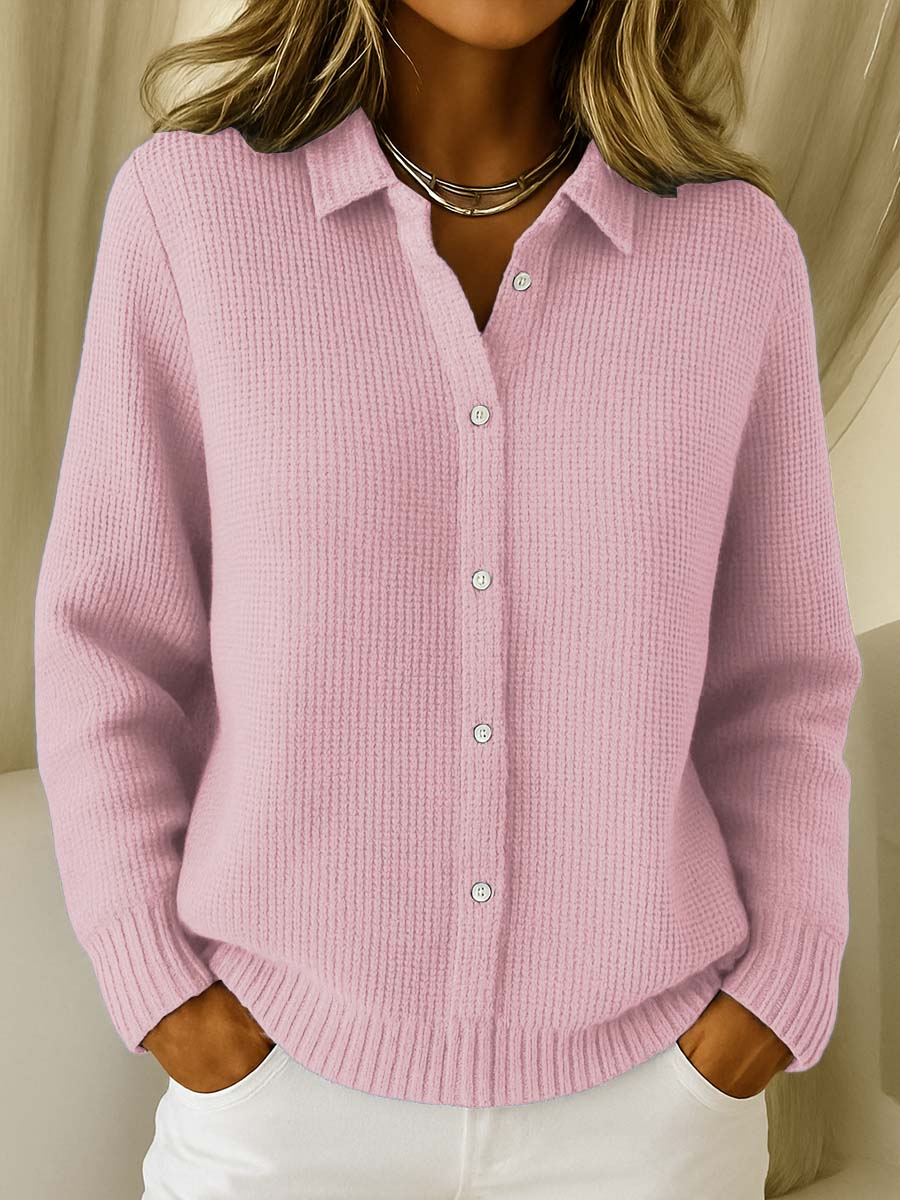 Cozy Cable Knit Button Sweater
