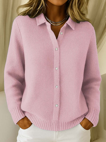 Cozy Cable Knit Button Sweater