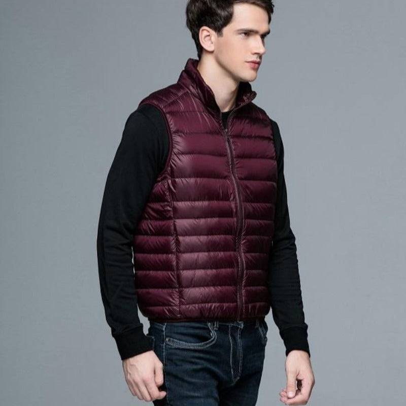Warm Padded Mens Vest Zip Up Jacket