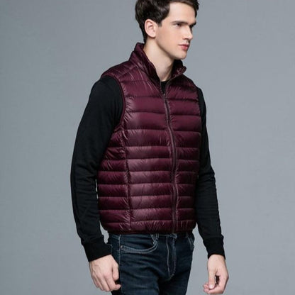 Warm Padded Mens Vest Zip Up Jacket
