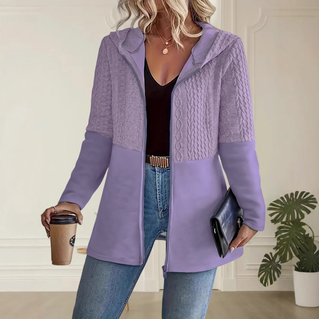 Classic Ladies Zip Up Hooded Sweatshirt