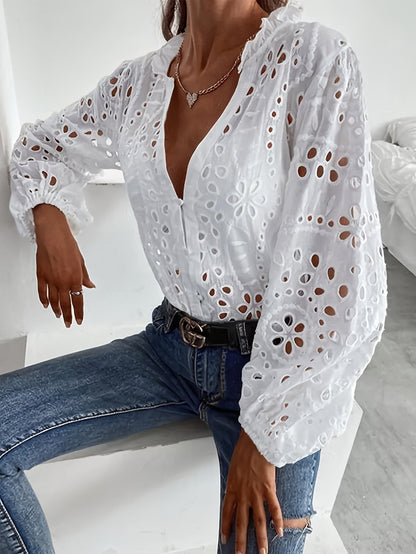 Elegant Flower Print Women's Blouse