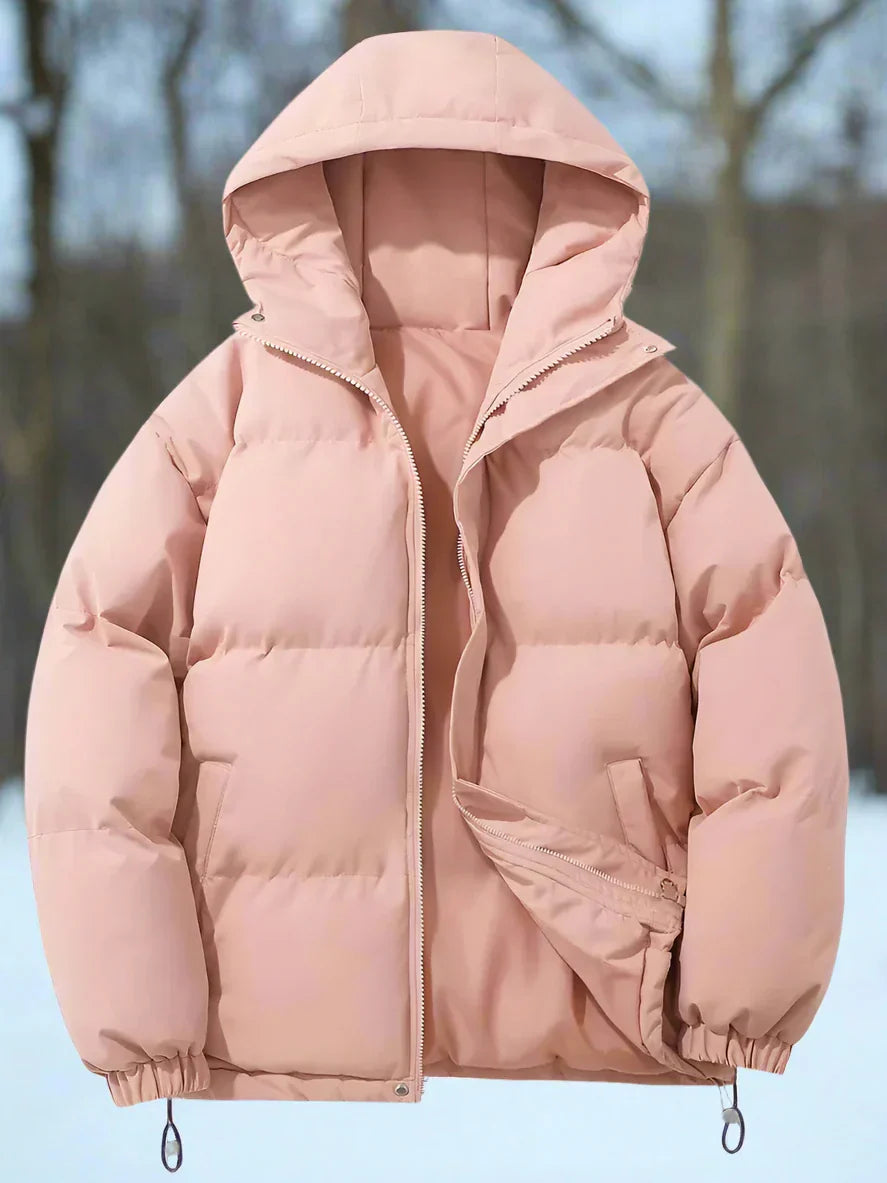 Men's Insulated Puffer Jacket with Hood and Zip