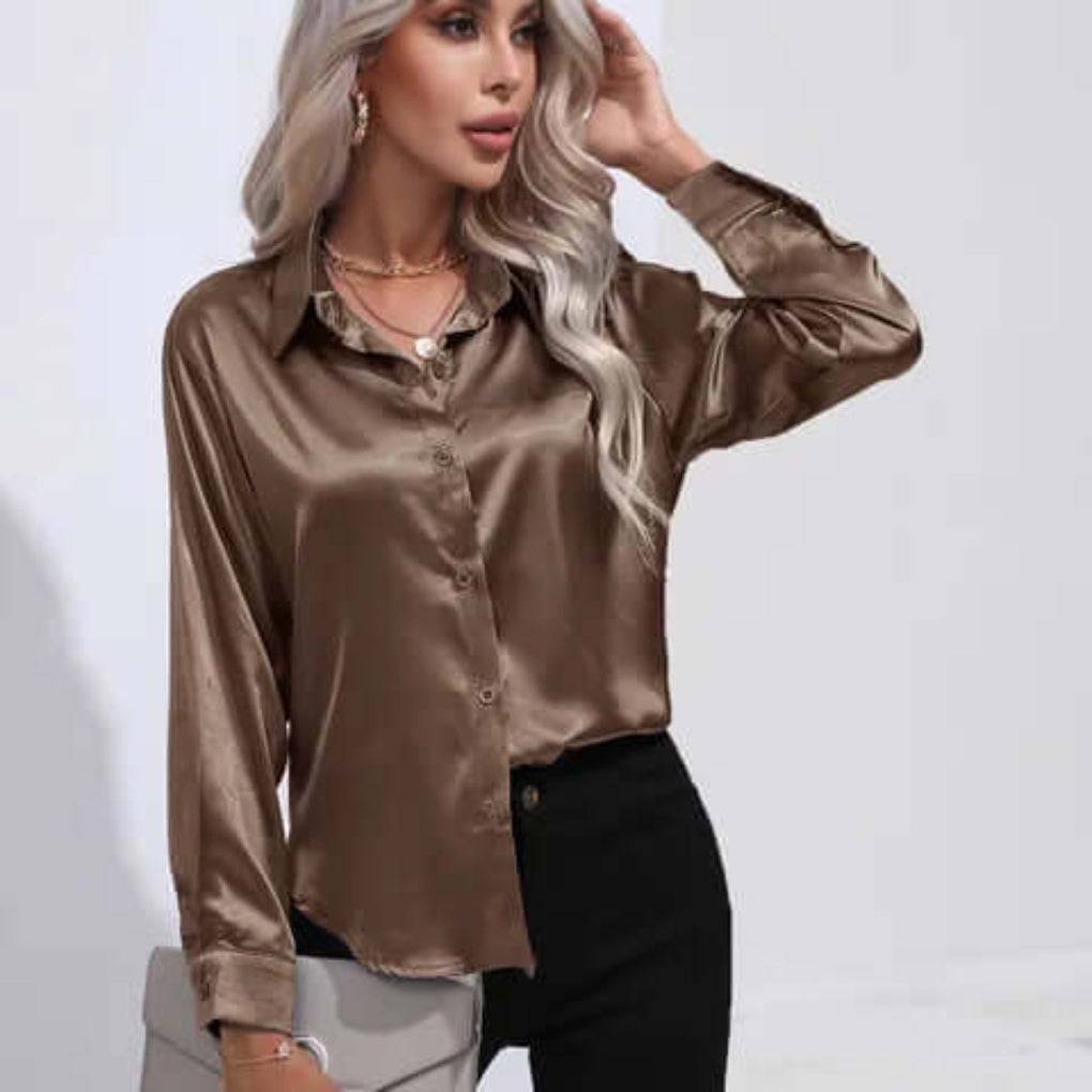 Ladies Soft Flowy Long Sleeve Top