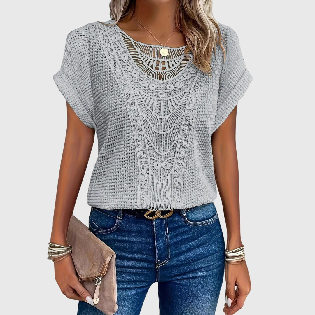Elegant White Pearl Button Down Shirt