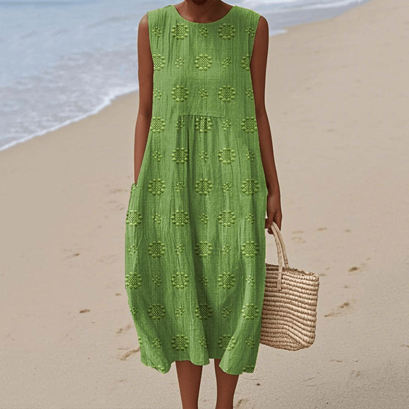 Summer Floral Midi Dress for Women