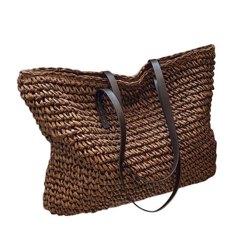 Natural Fiber Shopping Tote Bag