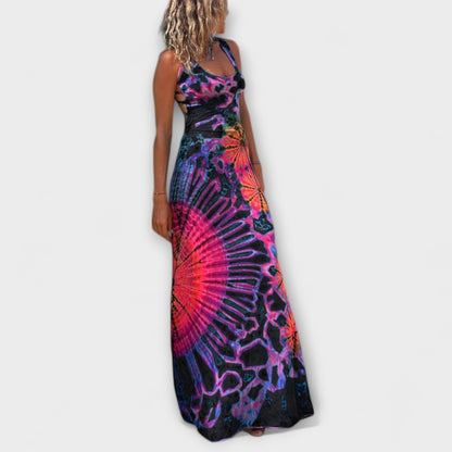 Vibrant Tie Dye Maxi Dress for Women
