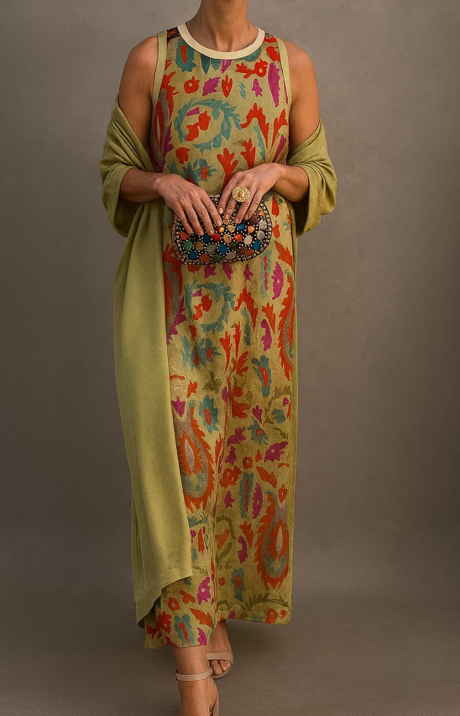 Elegant Women's Dress and Coat Combo Set - Olytrend