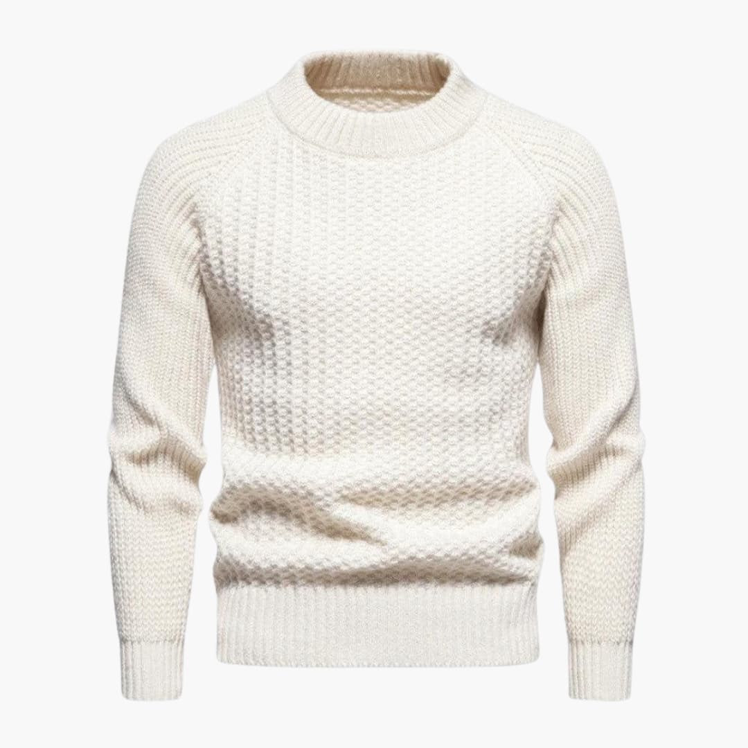 Classic Crew Neck Textured Sweater