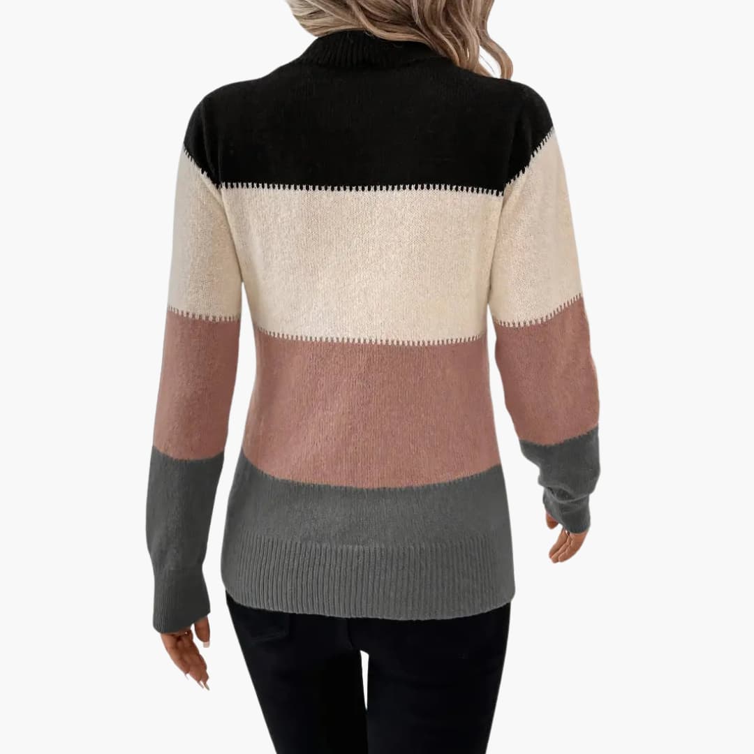 Women's Casual Color Block Sweatshirt