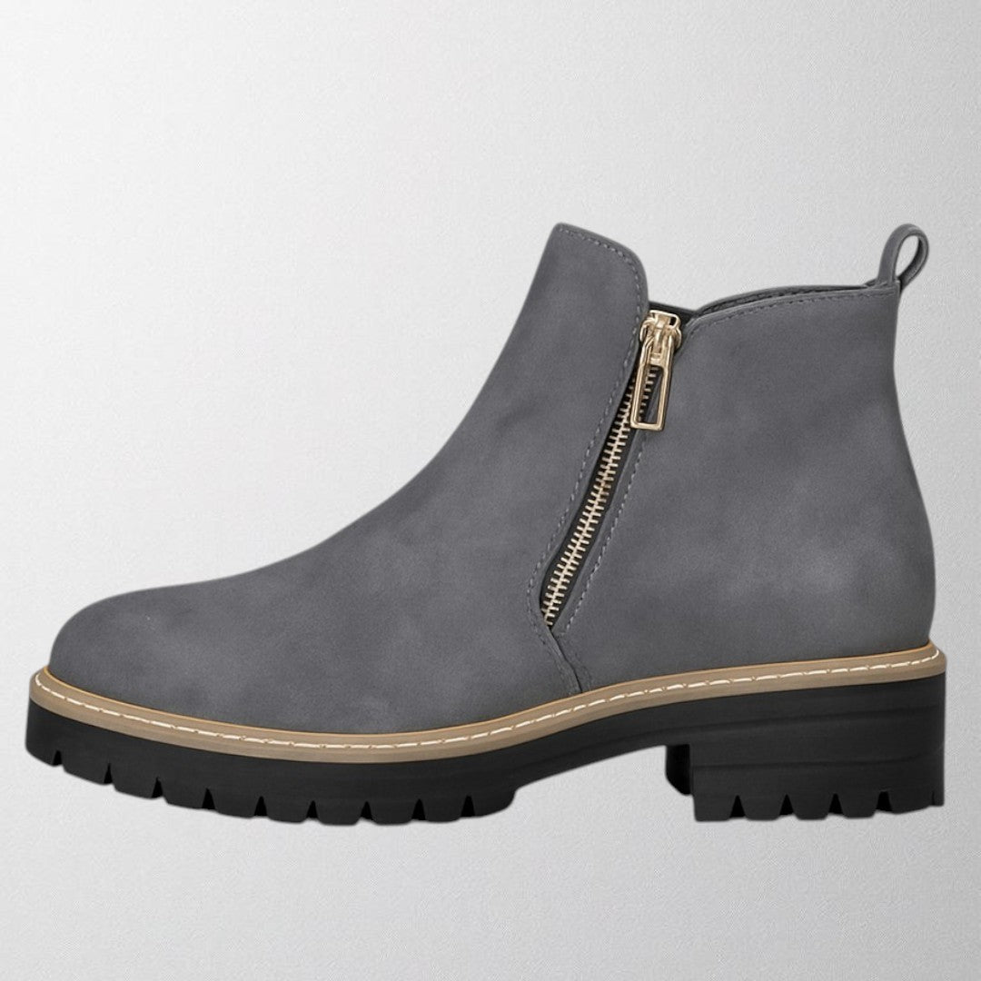 Comfortable Round Toe Zipper Boots