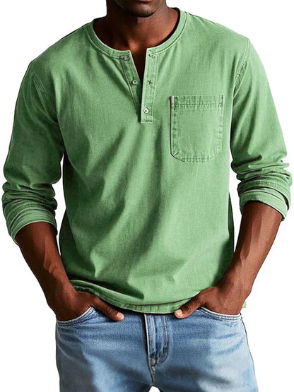 Classic Casual Men's Long Sleeve Shirt