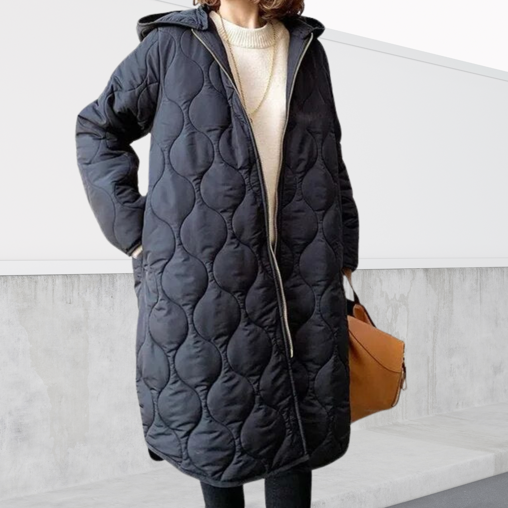 Large Hooded Winter Parka Coat with Faux Fur Details - Olytrend