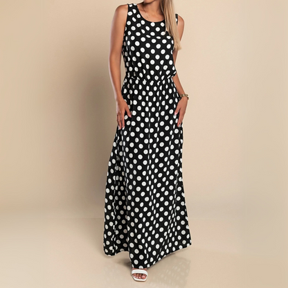 Stylish Spotted Long Maxi Dress