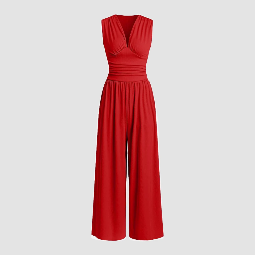 Relaxed Fit Wide Leg Comfort Jumpsuit - Olytrend