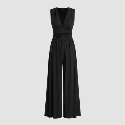 Relaxed Fit Wide Leg Comfort Jumpsuit