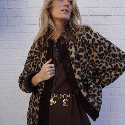 Women's Fashionable Leopard Coat Jacket